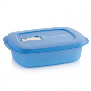 Tupperware Crystalwave Plus 4-cup/1 L Rectangular Cobalt Microwave Reheatable | 95207ZCEY